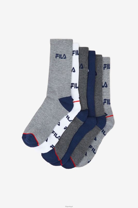 PPH0J1056 ltgreyhth FILA ltgreyhth meia infantil fila 6-pack