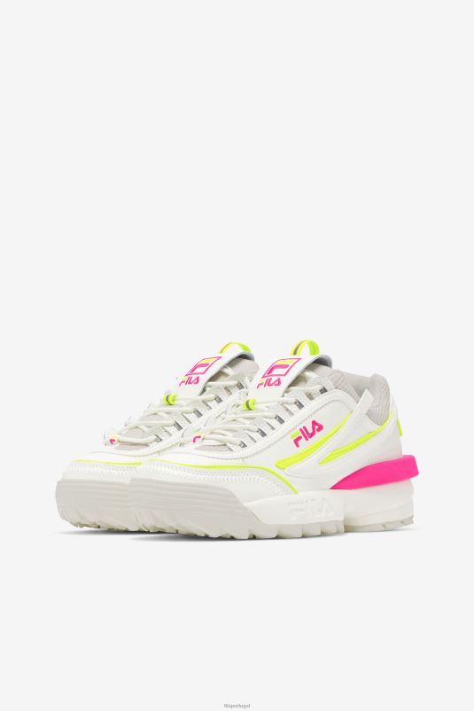 PPH0J1171 branco/areia branca/rosa glo FILA fila disruptor 2 exp feminino branco/areia branca/rosa glo