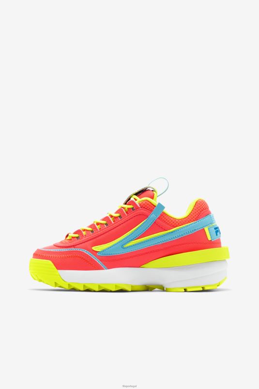 PPH0J1176 coral ardente/amarelo/anchova FILA disruptor 2 exp fila feminino coral/amarelo/azul