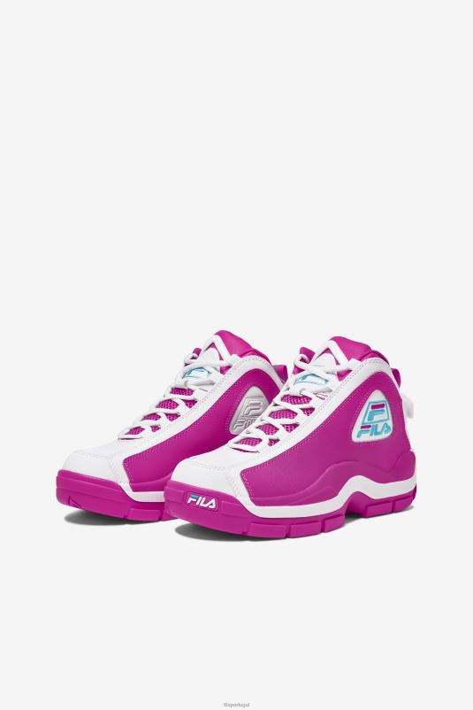 PPH0J1189 rosa glo/branco/azul FILA fila grant hill 2 feminino rosa glo/branco/bluefish