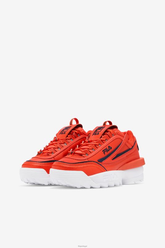 PPH0J1196 orangecom/navy/white FILA disruptor 2 exp feminino fila orangecom/navy/white