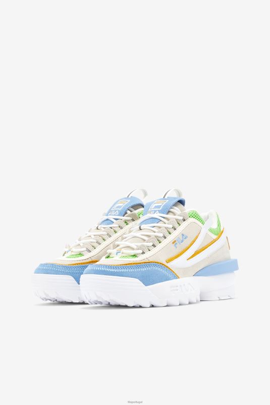 PPH0J1203 branco/azul crepúsculo/verde jasmim FILA branco/azul crepúsculo/verde jasmim fila disruptor 2 exp feminino