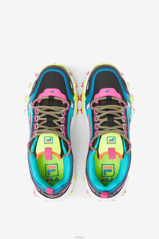 PPH0J1211 preto/rosa diva/amarelo FILA fila oakmont tr feminino preto/rosa diva/amarelo