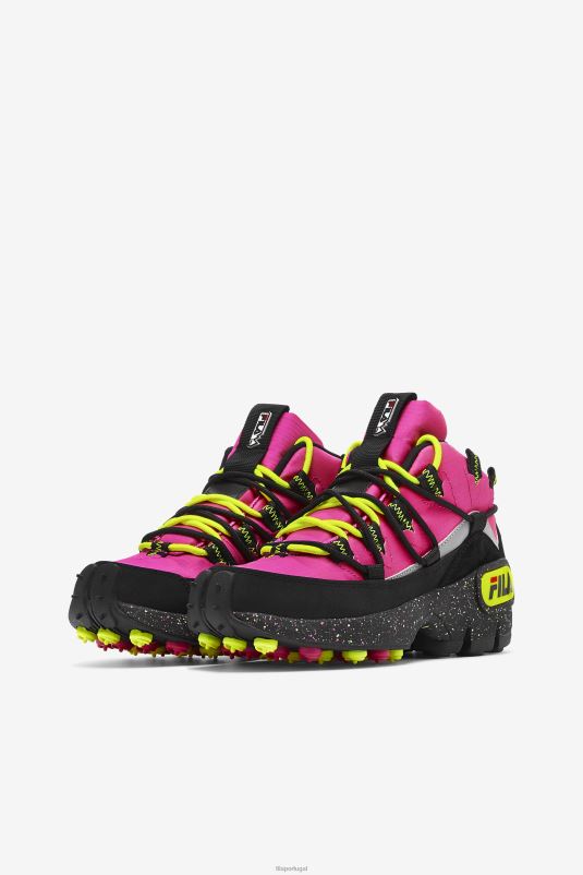 PPH0J1247 brilho rosa/preto/amarelo FILA feminino grant hill 1 x trailpacer rosa brilho/preto/amarelo fila