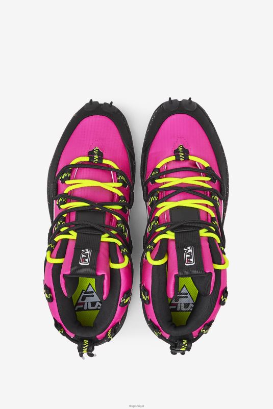 PPH0J1247 brilho rosa/preto/amarelo FILA feminino grant hill 1 x trailpacer rosa brilho/preto/amarelo fila