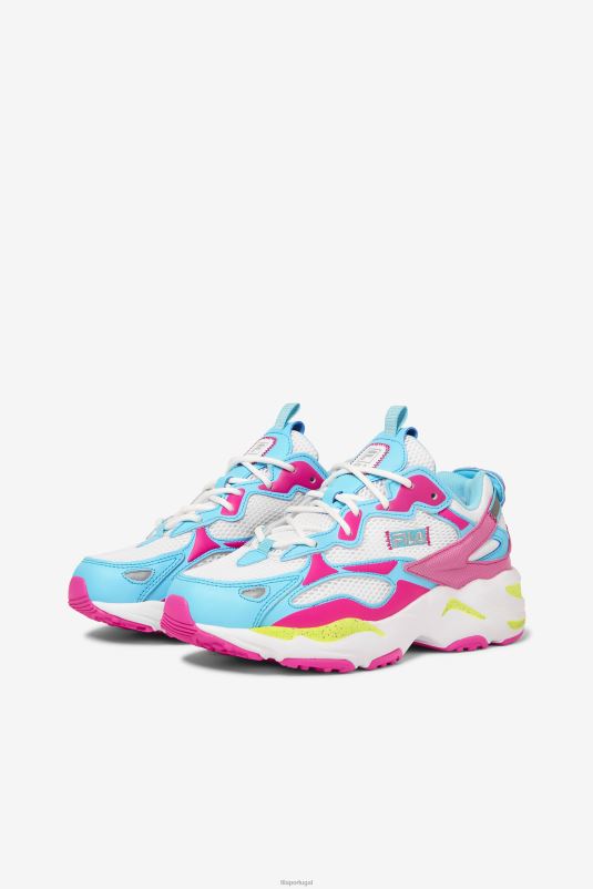 PPH0J1255 branco/rosa glo/azul FILA fila feminino ray tracer apex branco/rosa glo/bluefish