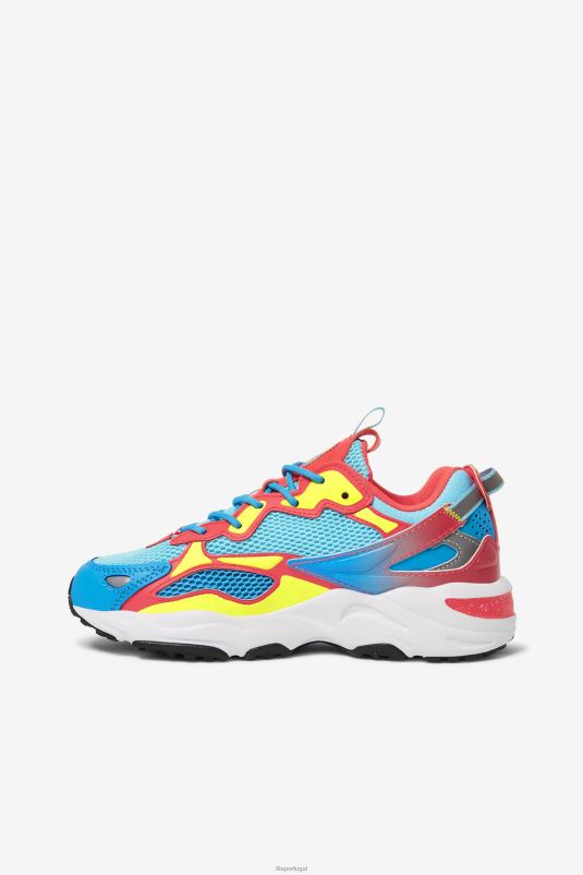 PPH0J1256 anchova/amarelo/coral ardente FILA ray tracer feminino apex fila bluefish/amarelo/fiery coral
