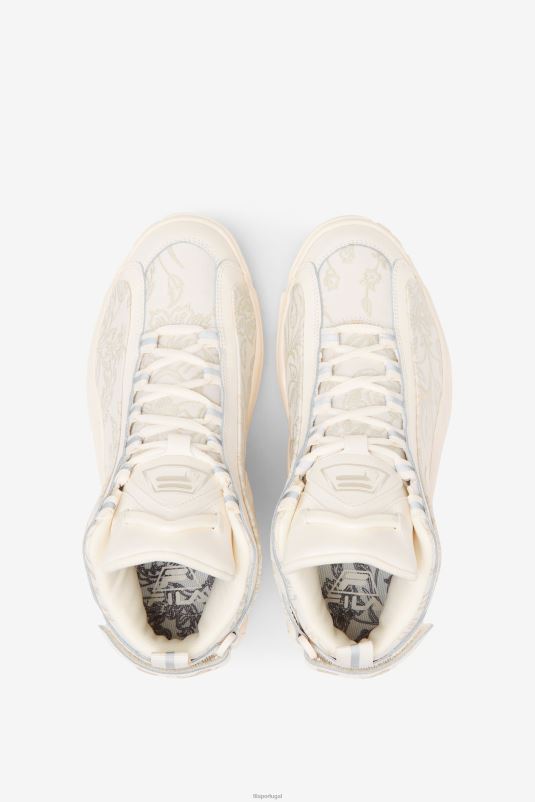 PPH0J1265 gardênia/rolinha FILA Grant Hill 2 feminino floral jacquard gardênia/turtledove fila