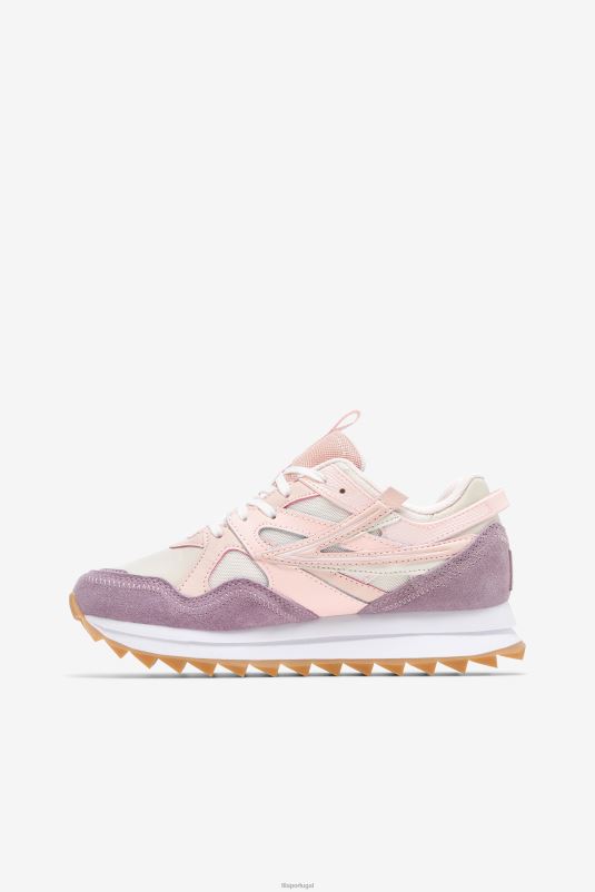PPH0J1267 chicote de gemada/rosa/pêssego FILA fila feminino sandenal orbit eggnog/rosa/pêssego chicote