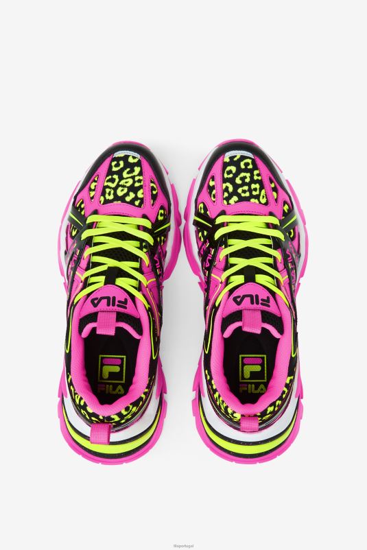 PPH0J1269 rosa/preto/branco FILA fila eletrove 2 feminino rosa/preto/branco