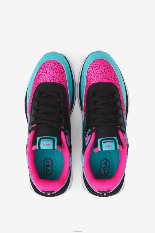 PPH0J1276 preto/rosa brilhante/branco FILA fila preto/rosa glo/branco renno feminino