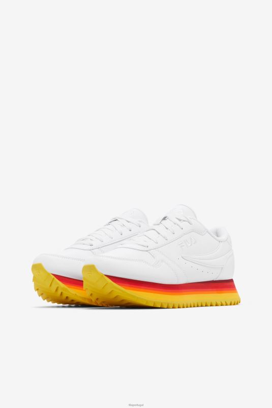 PPH0J1295 branco/ruibarbo/limão FILA orbit stripe feminino branco/ruibarbo/limão fila