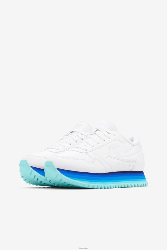 PPH0J1296 branco/marinho/azul aruba FILA fila orbit stripe feminino branco/marinho/azul aruba