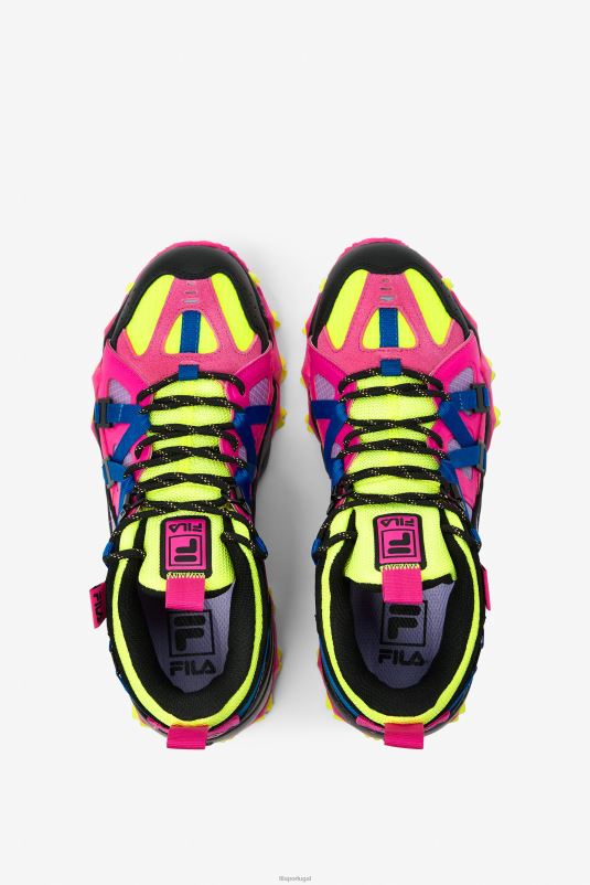 PPH0J1309 amarelo/pétala de açafrão/rosa glo FILA fila feminino excursion amarelo/pétala de açafrão/rosa glo