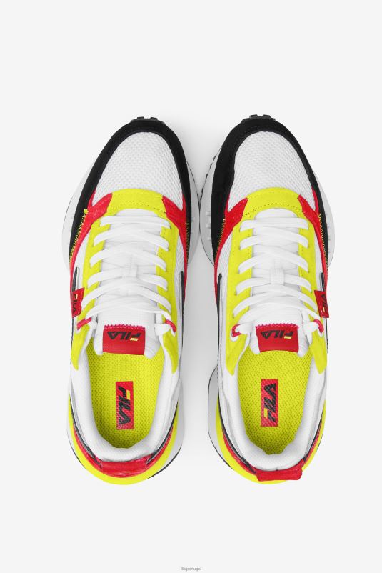 PPH0J1313 branco/rosa diva/amarelo FILA renno n-generação feminino branco/diva rosa/amarelo fila