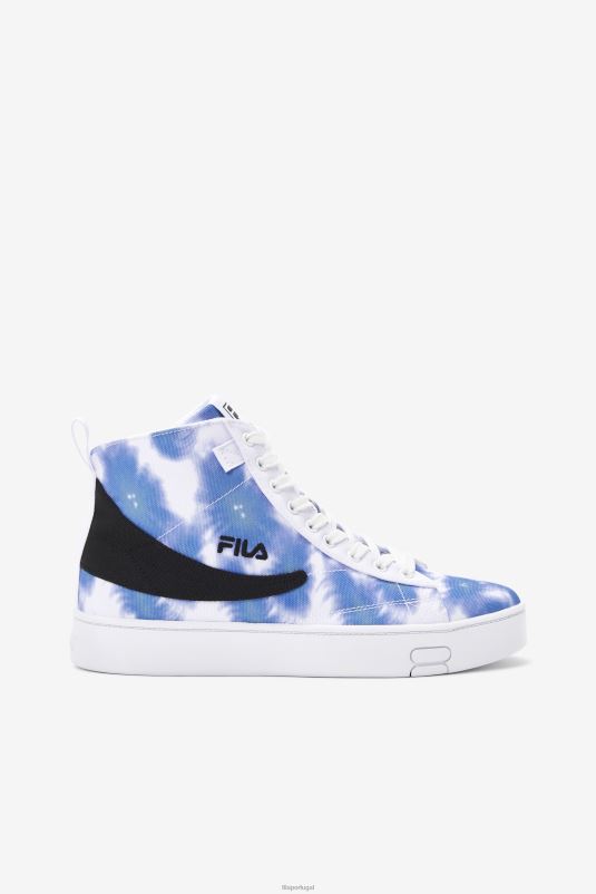 PPH0J1332 branco/cobalto brilhante/azul tempestade FILA fila gennaio tie dye feminino branco/cobalto brilhante/azul tempestade
