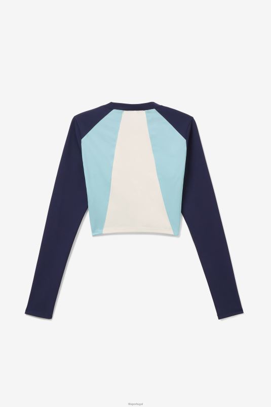 PPH0J1375 marinho/água gelada/garça FILA fila whitely top navy/iced aqua/egret