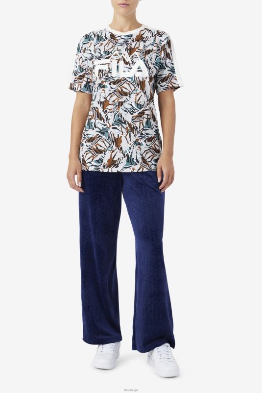 PPH0J1376 estampa garça/tempestade/lago profundo FILA nataly boyfriend tee fila egret/stormy/deep lake print