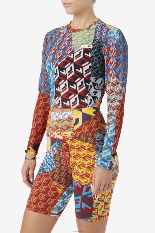 PPH0J1379 oceano/amarelo/branco FILA blusa manga longa birdy oceano/amarelo/branco fila