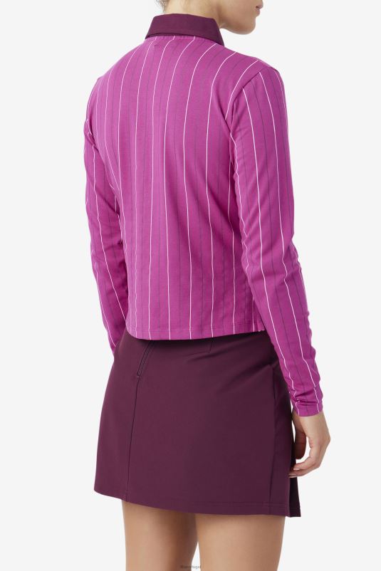 PPH0J1384 rouge/potpourri/vinho de uva FILA polo manga longa fila rouge/potpourri/grape wine jada