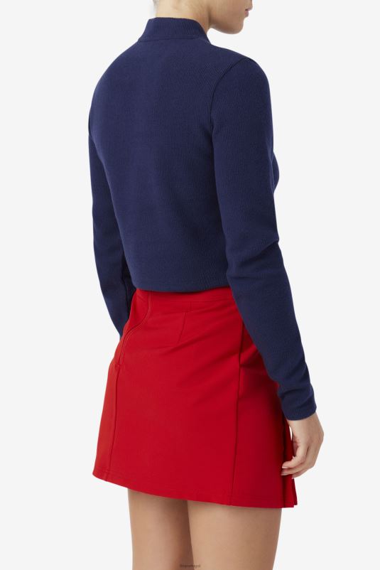 PPH0J1389 marinha FILA blusa fila josie meio zip azul marinho