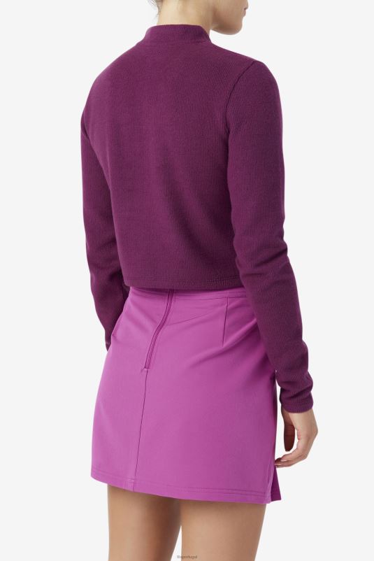 PPH0J1391 vinho de uva/rouge FILA josie meia zip top uva vinho/rouge fila