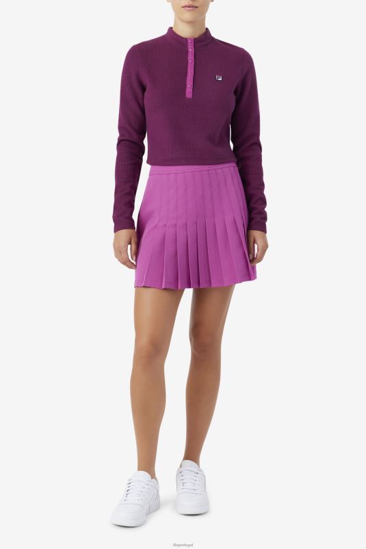 PPH0J1391 vinho de uva/rouge FILA josie meia zip top uva vinho/rouge fila