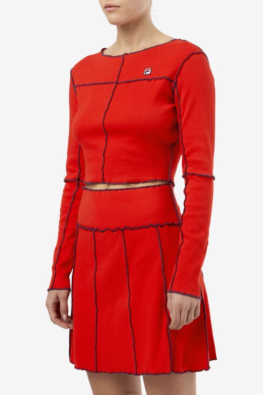 PPH0J1396 vermelho FILA blusa fila brooklynn vermelha