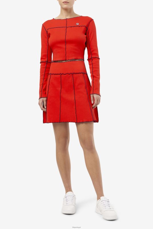 PPH0J1396 vermelho FILA blusa fila brooklynn vermelha