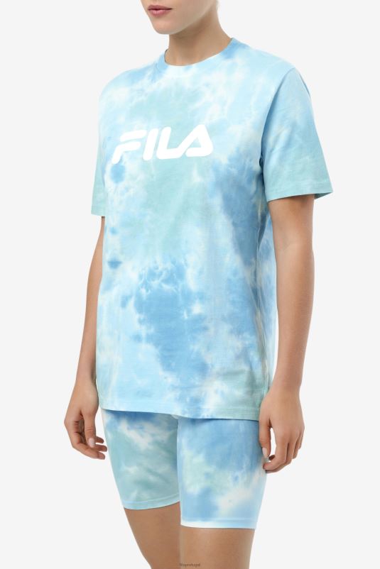 PPH0J1403 branco/splish/tudo/latigo bay FILA Antecipadamente Desperdício Tchau tchau tie dye tee white/splish/all/latigo bay fila