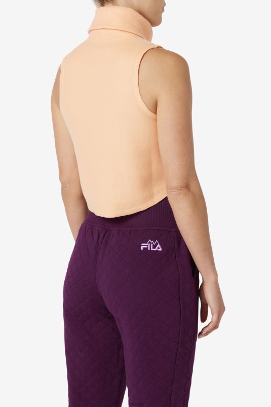 PPH0J1415 laranja/caiena FILA gola cropped eliana fila laranja/caiena