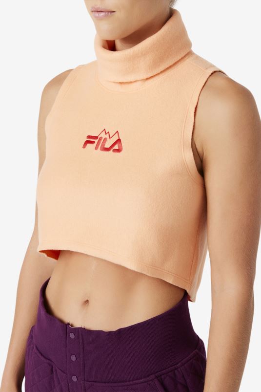 PPH0J1415 laranja/caiena FILA gola cropped eliana fila laranja/caiena