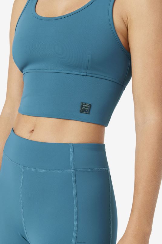 PPH0J1421 coral azul FILA sutiã kora top azul coral fila