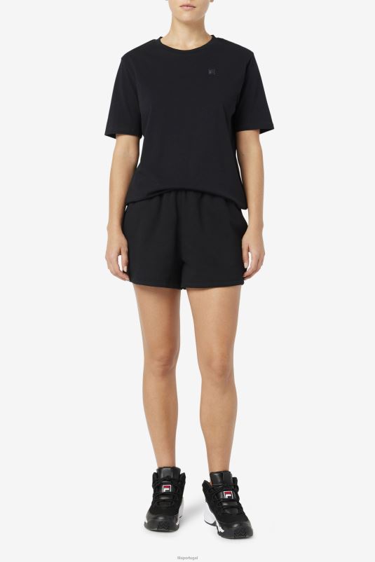PPH0J1432 preto FILA camiseta fila preta doran