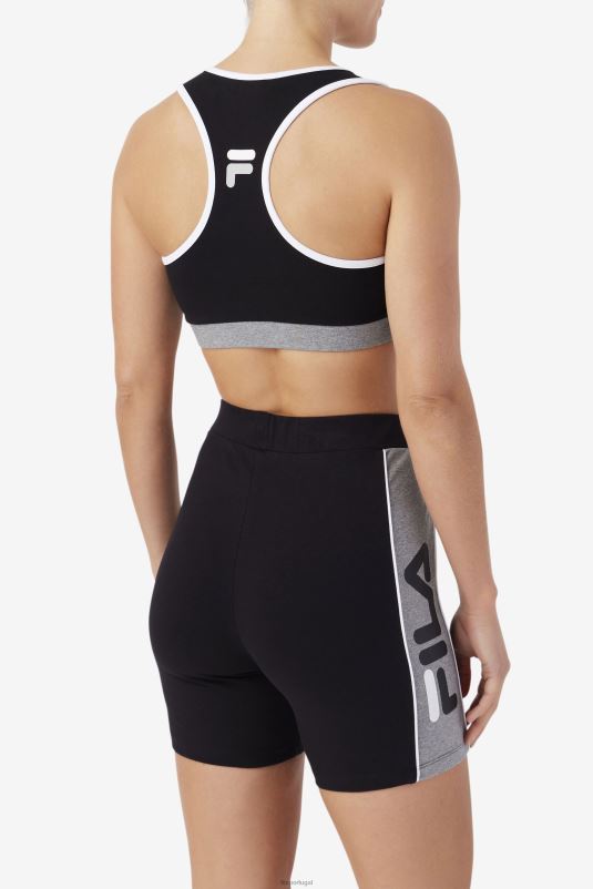 PPH0J1436 preto/urze/branco FILA top de sutiã kairi fila preto/urze/branco