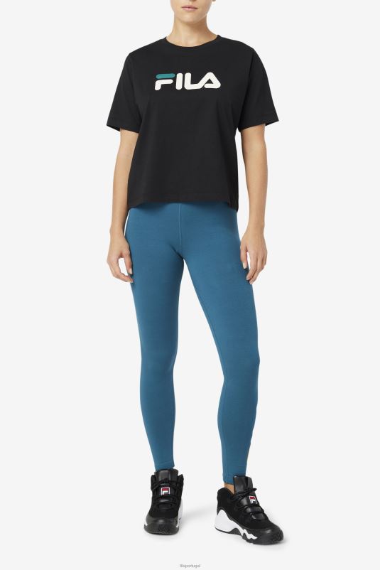 PPH0J1447 preto FILA camiseta fila thea preta