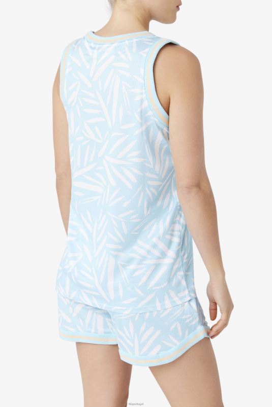 PPH0J1480 Branco azulado FILA camisa de basquete fila azul/branca quincy