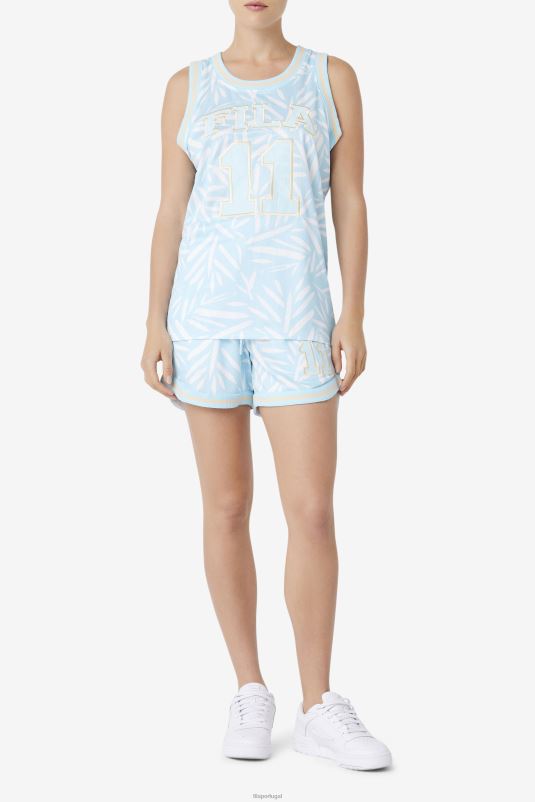 PPH0J1480 Branco azulado FILA camisa de basquete fila azul/branca quincy