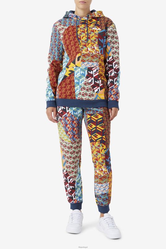 PPH0J1486 oceano/amarelo/branco FILA moletom fila ocean/amarelo/branco laylani