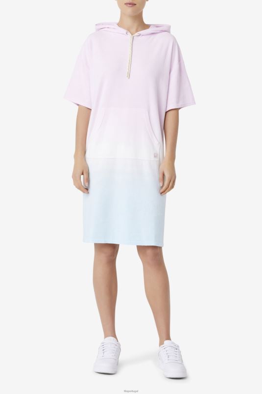 PPH0J1503 orquídea/azul/pêssego tenro FILA poncho com capuz fila cali orquídea/azul/tender pêssego