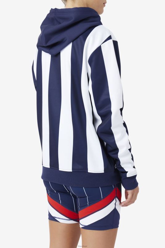 PPH0J1506 marinho/branco FILA moletom com capuz kimilah azul marinho/branco fila