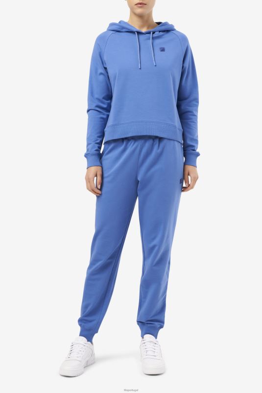 PPH0J1511 cobalto brilhante FILA valeria moletom com capuz fila cobalt