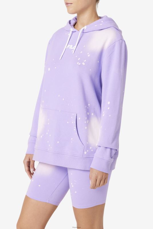 PPH0J1533 tie-dye viola FILA viola tie dye fila aerolynn tie dye moletom com capuz