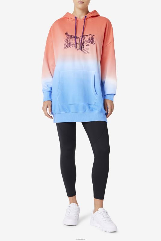 PPH0J1535 laranja/carisma/caiena FILA destino oversized moletom laranja/charisma/cayenne fila