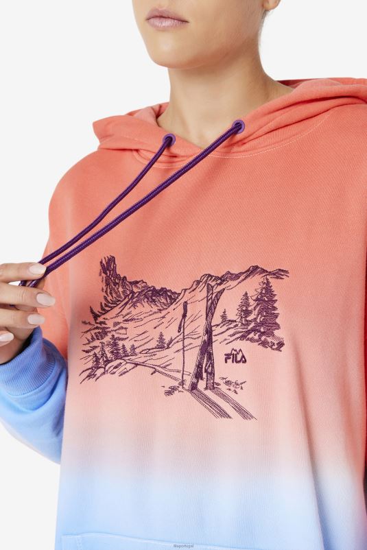 PPH0J1535 laranja/carisma/caiena FILA destino oversized moletom laranja/charisma/cayenne fila