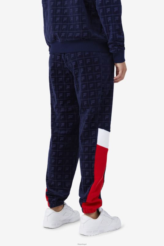 PPH0J1560 marinho/vermelho/branco FILA fila azul marinho/vermelho/branco helen veludo jogger