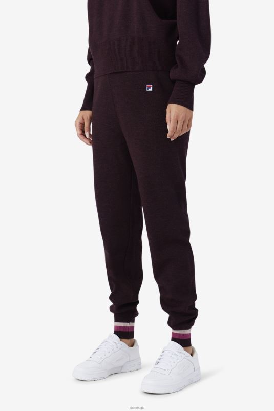 PPH0J1561 vinho de uva/rouge/potpourri FILA fila frankie knit pant grape wine/rouge/potpourri