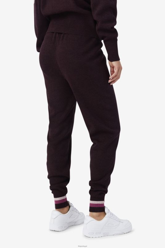 PPH0J1561 vinho de uva/rouge/potpourri FILA fila frankie knit pant grape wine/rouge/potpourri