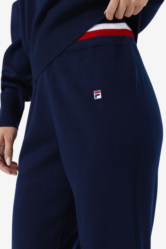 PPH0J1562 marinho/vermelho/branco FILA calça de malha frankie fila azul marinho/vermelho/branco