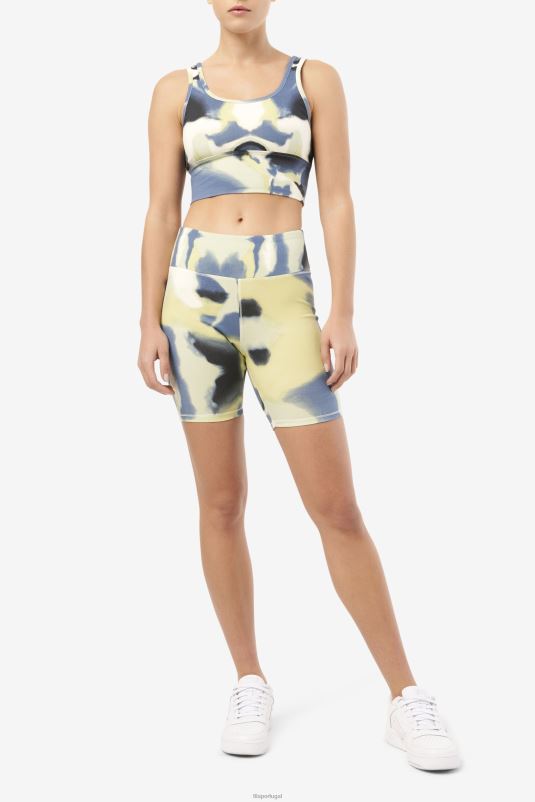 PPH0J1565 impressão de pincelada FILA amanhecer bicicleta pincelada curta estampa fila